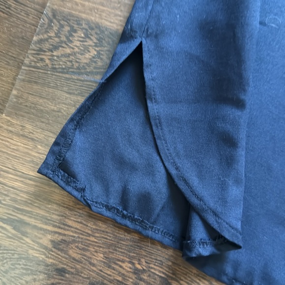 Vintage Alisa M Collections Button Down Blouse Navy 14 - Picture 2 of 7